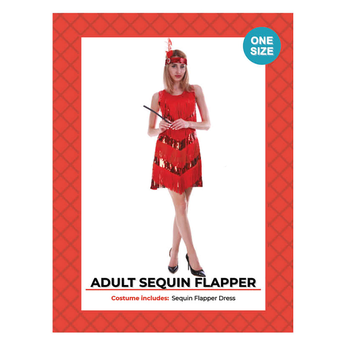 Sequin Flapper Costume Red Sydney Costume Shop