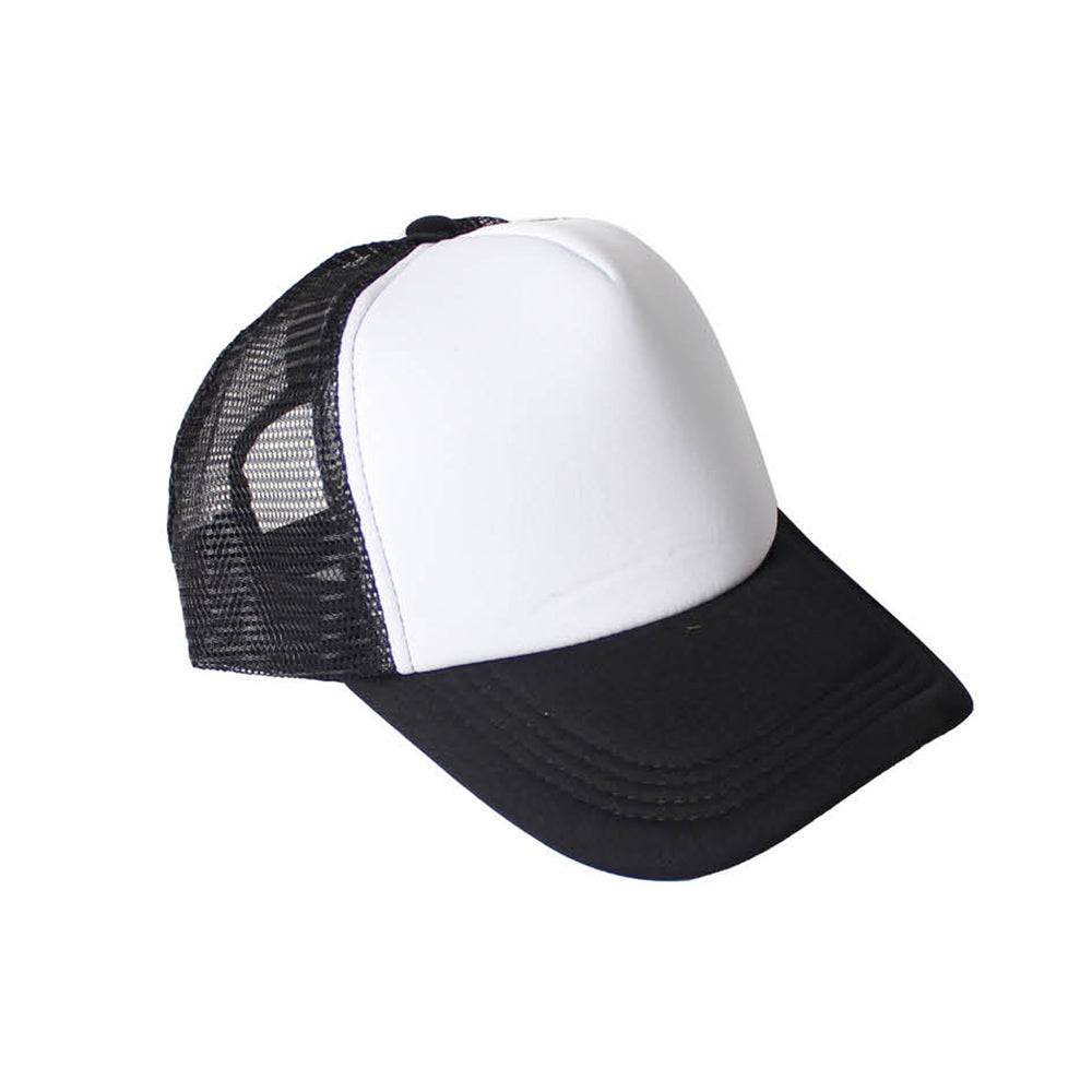 Black Trucker Cap With White Front – Sydney Costume Shop