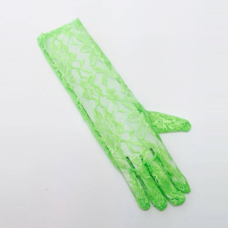 Green sale lace gloves