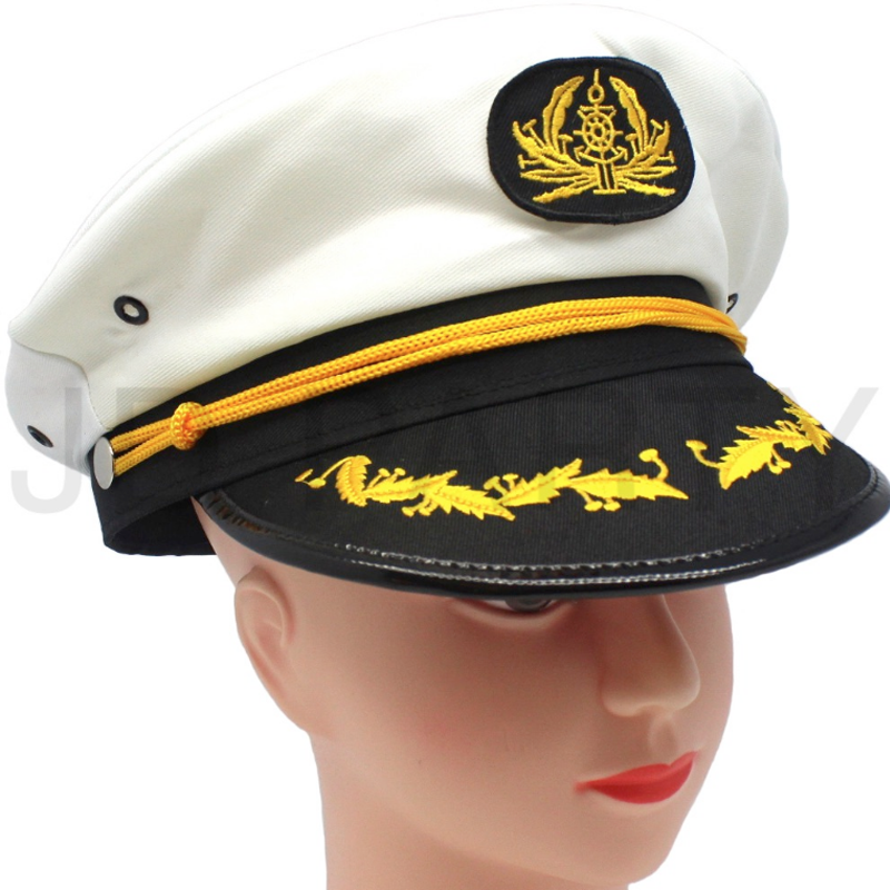 Adult Yacht Military Captain Hats Adjustable Men Women Navy, 51% OFF