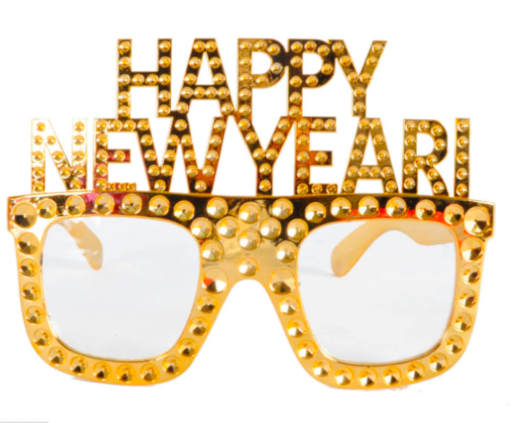 Party Glasses - Happy New Year Gold