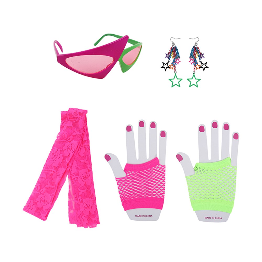 1980's Pink Party Accessories Set