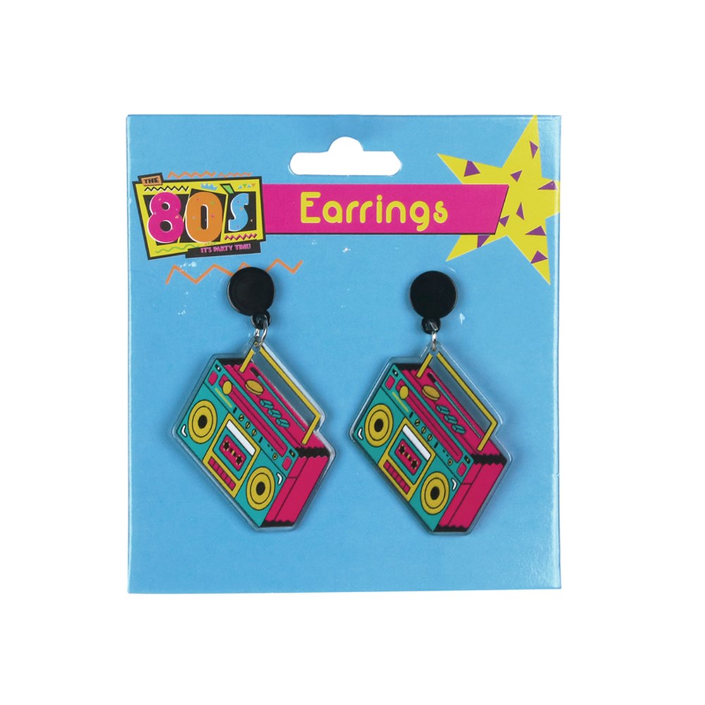 1980's Retro Ghetto Blaster Earrings