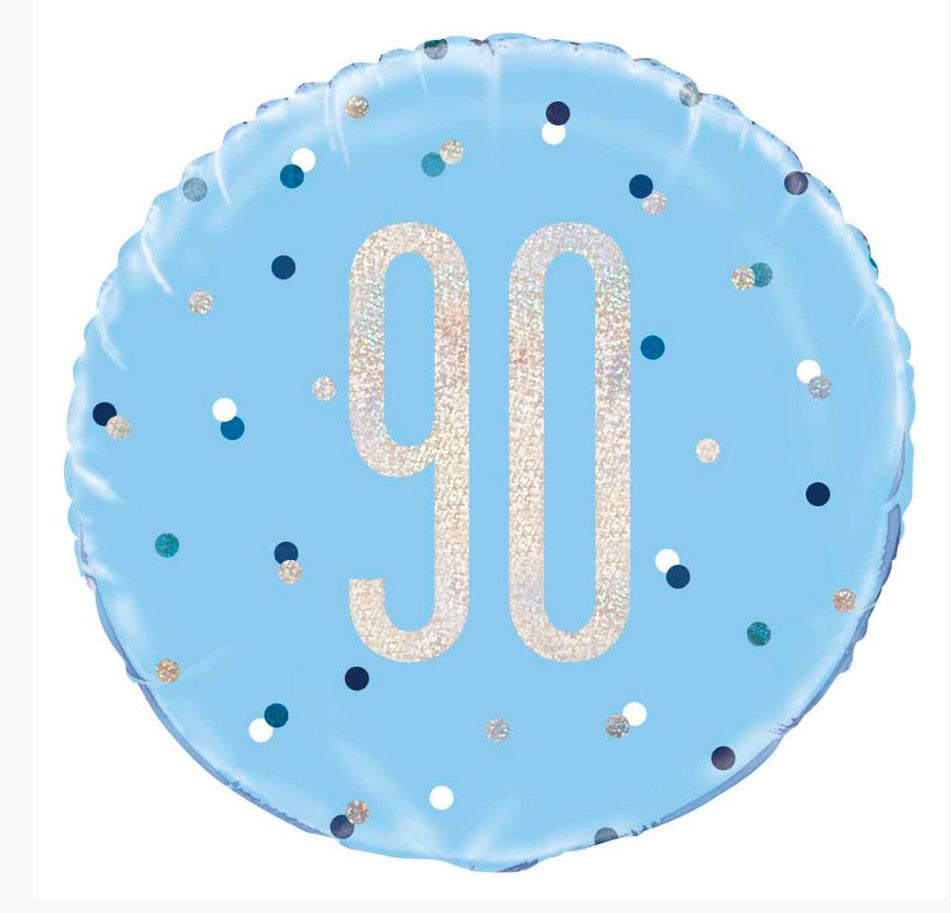 Blue 90th Balloon