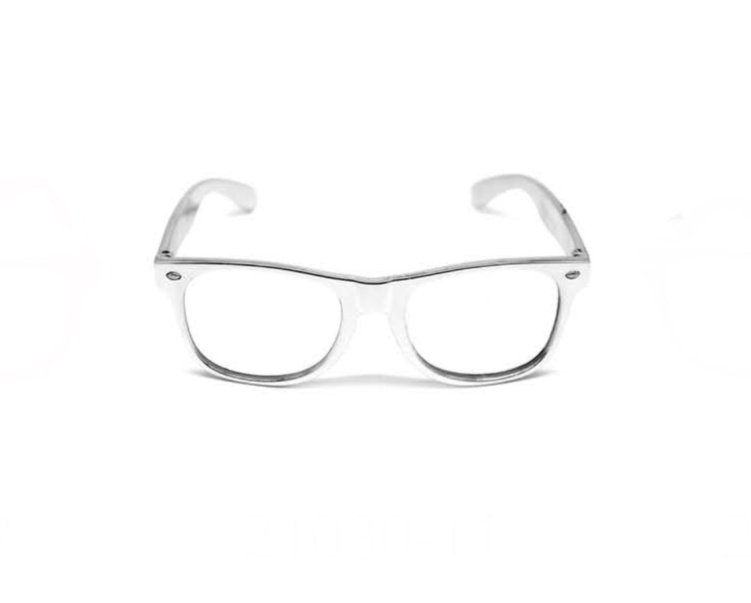 Party Glasses Wayfarers Clear - Silver