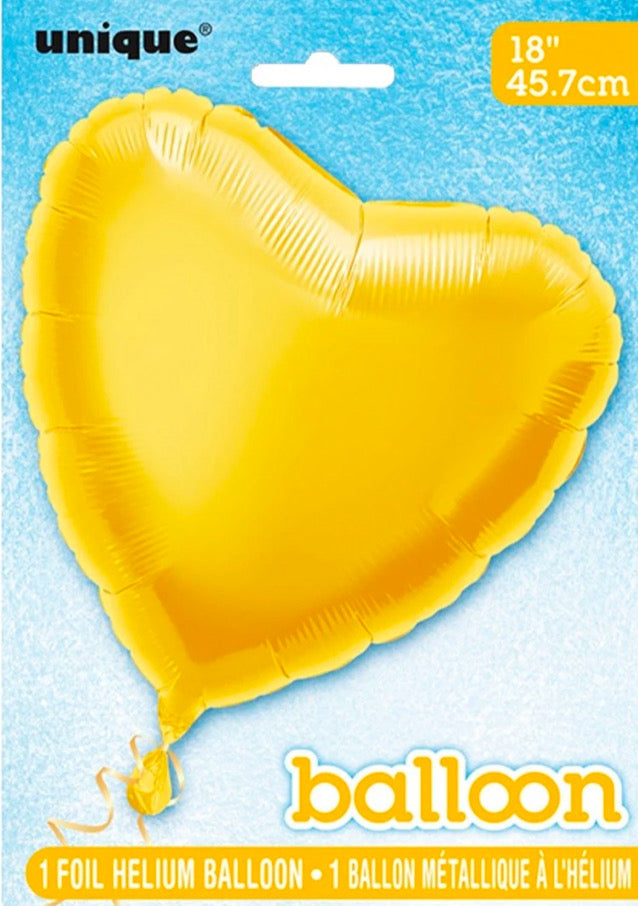 Metallic Heart Gold Balloon