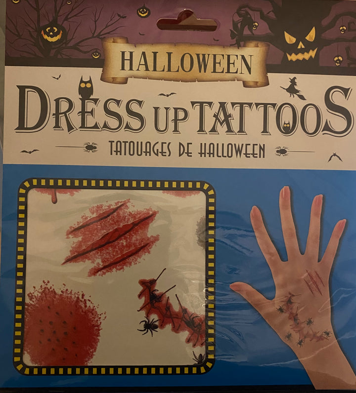 Dress Up Temporary Halloween Tattoos