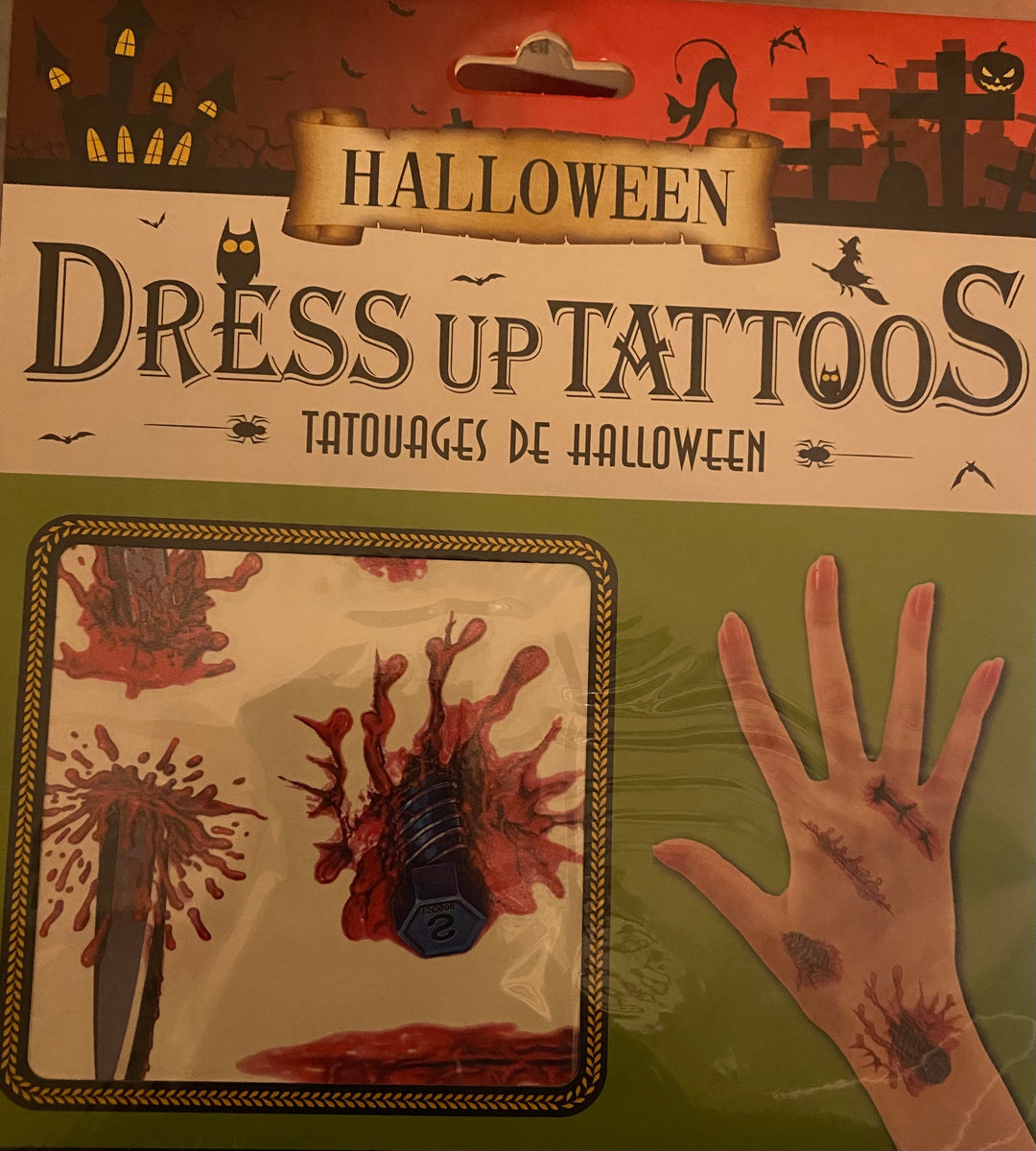 Dress Up Temporary Halloween Tattoos