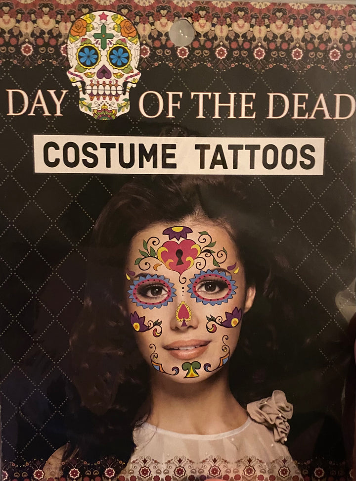 Day of the Dead Face Temporary Tattoos