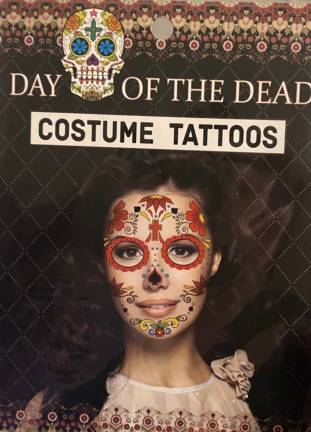 Day of the Dead Face Temporary Tattoos