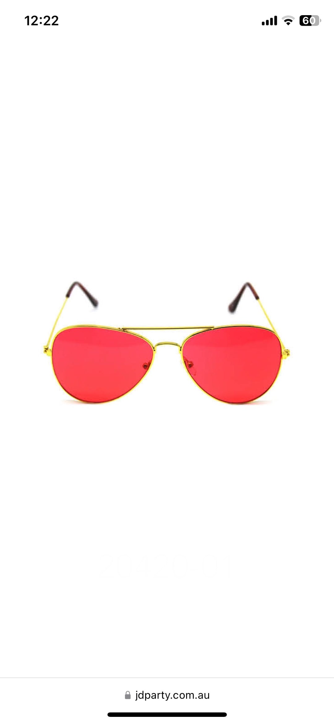 Aviator Glasses - Red