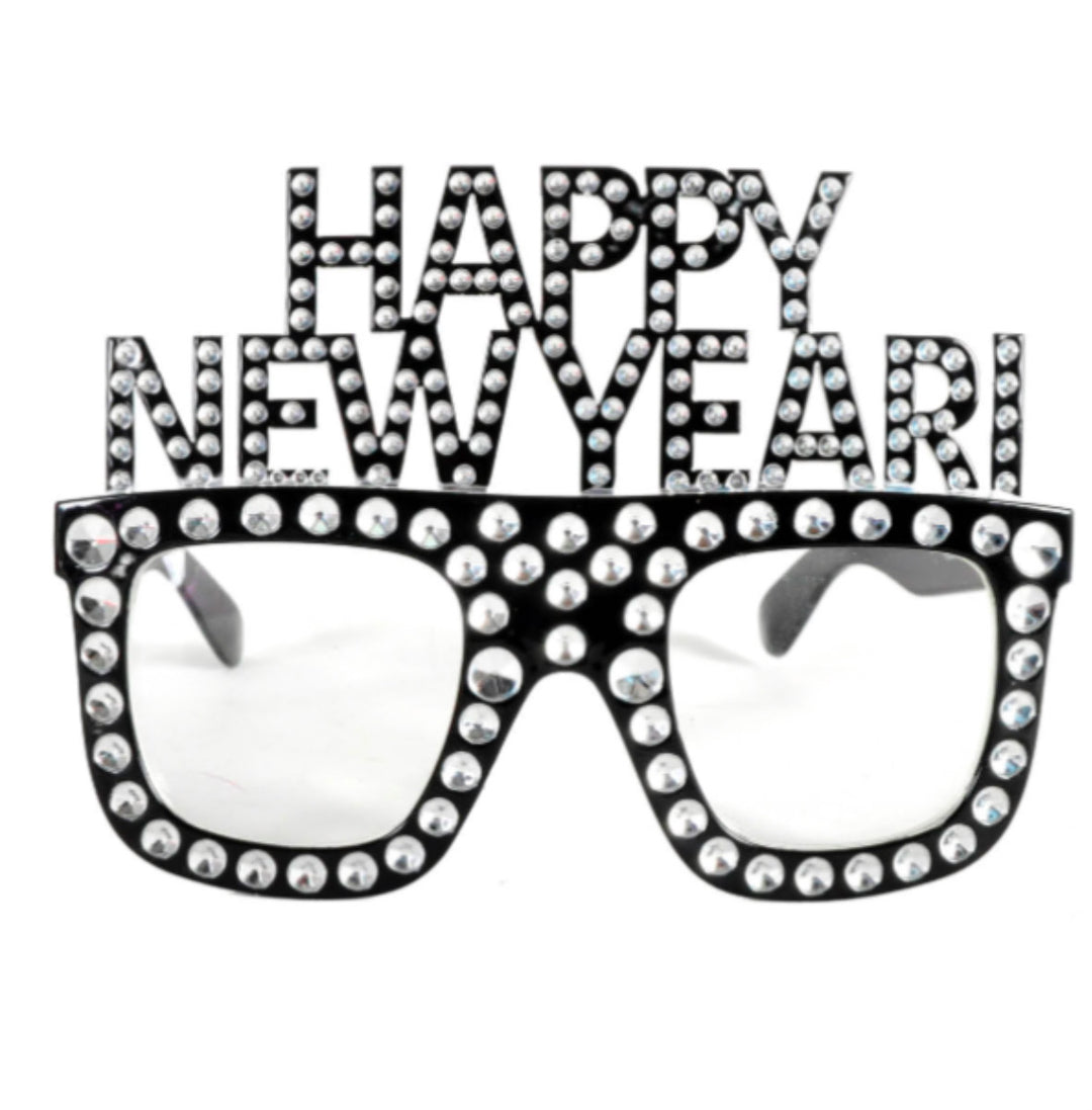 Party Glasses - Happy New Year Silver