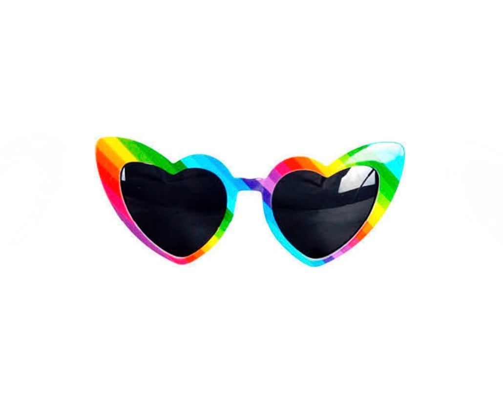 Rainbow heart sunglasses