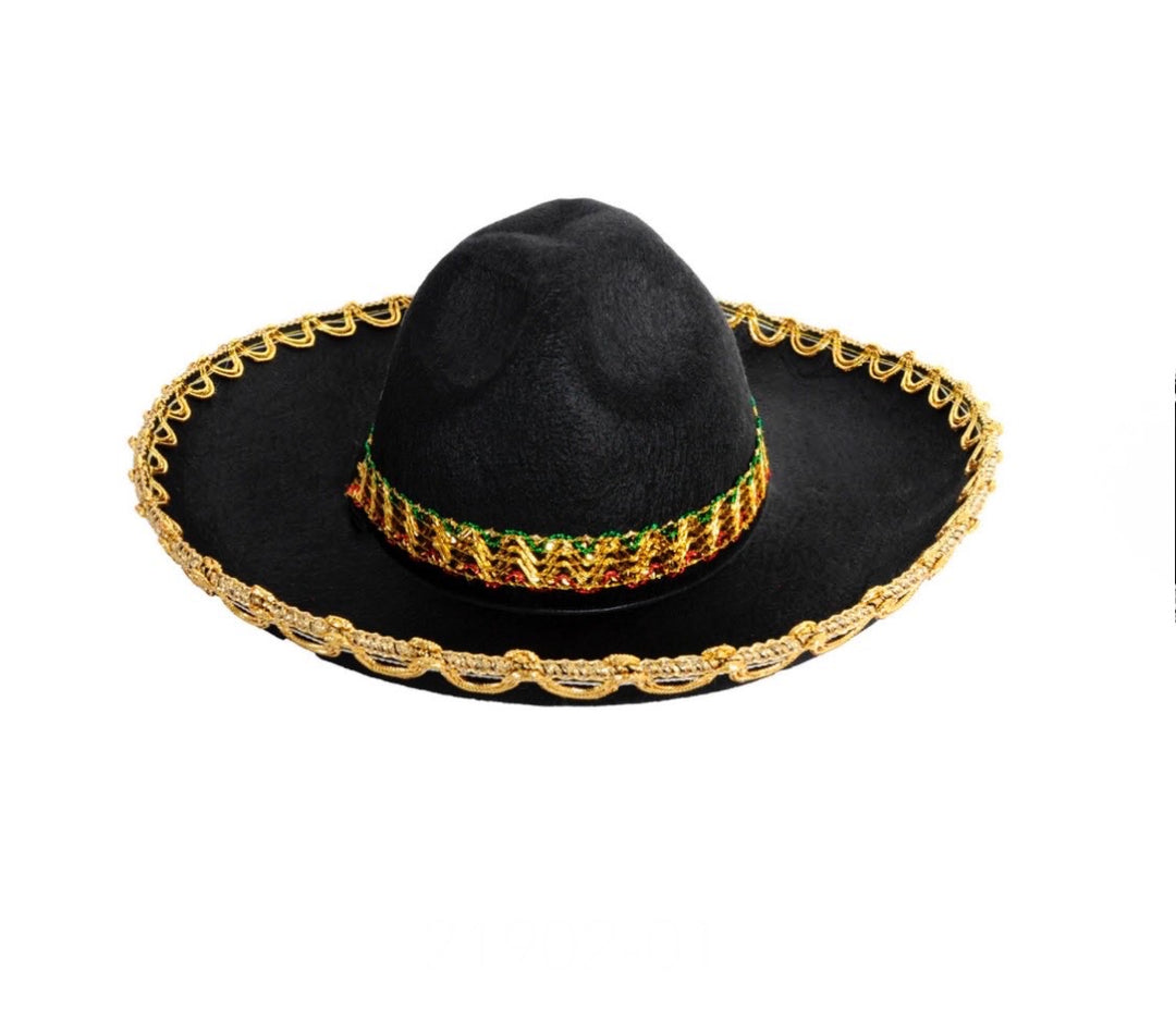 Gold Sombrero Hat 36cm brim