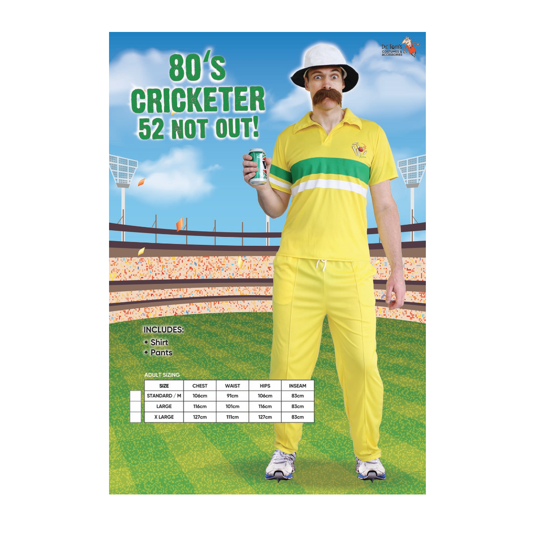 1980's Cricketer - 52 Not Out Costume