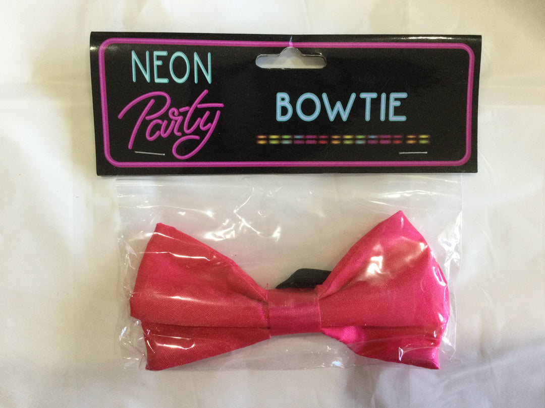 Neon Pink Bow Tie