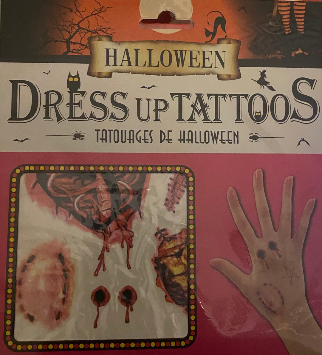 Dress Up Temporary Halloween Tattoos