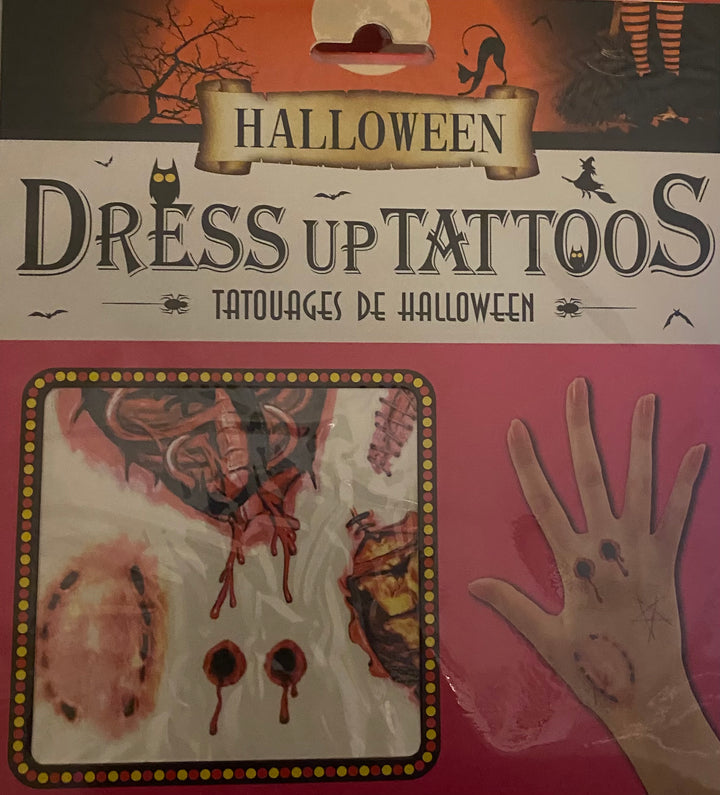 Dress Up Temporary Halloween Tattoos