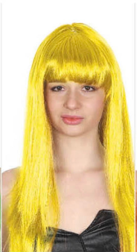 Long Yellow Wig with Fringe