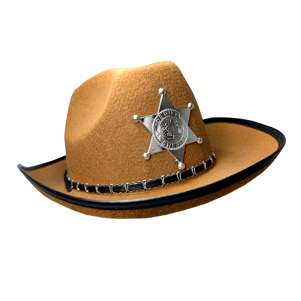 Kids Brown Sheriff Cowboy Hat