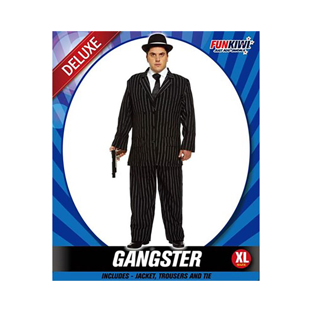 Adult Gangster Black Suit – Sydney Costume Shop