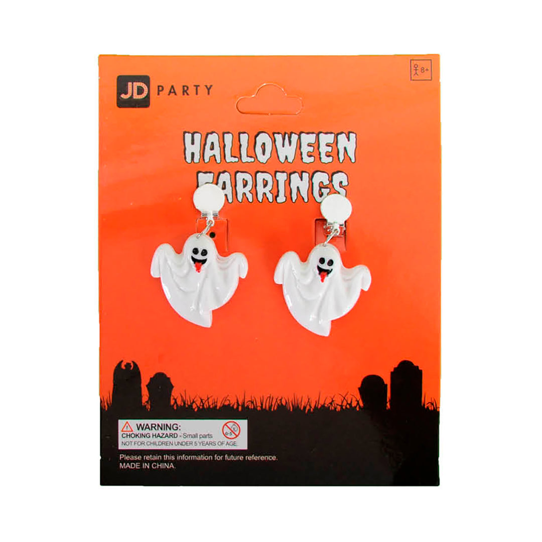 Halloween Clip On Ghost Earrings