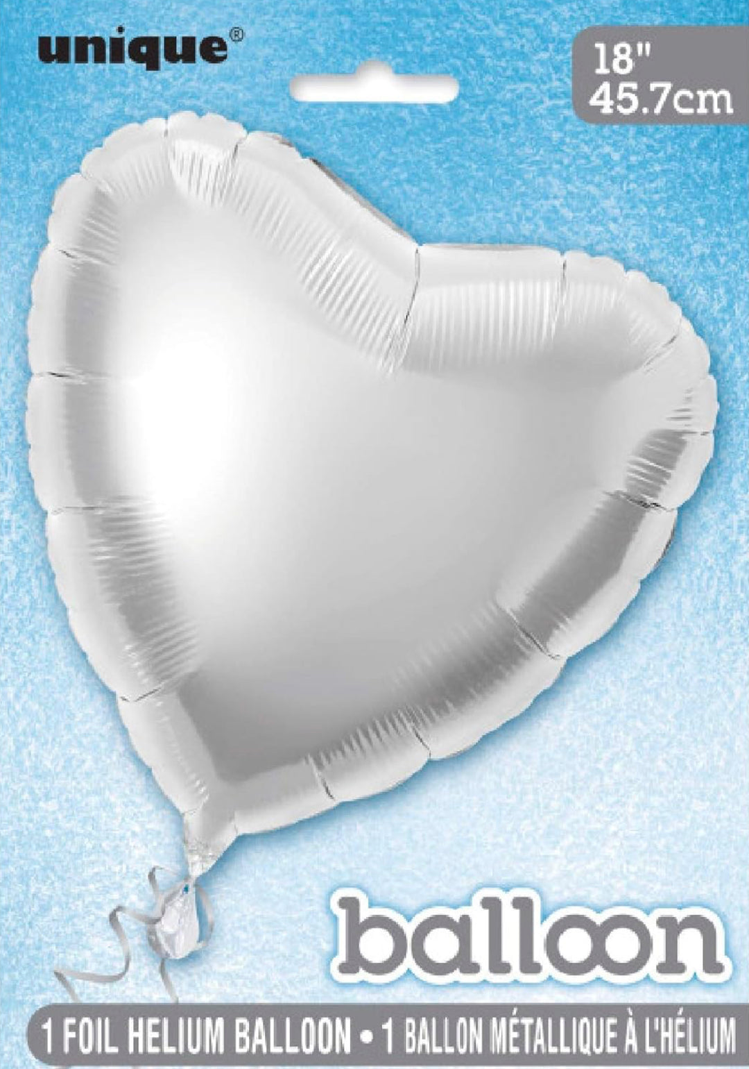 Silver Heart Balloon