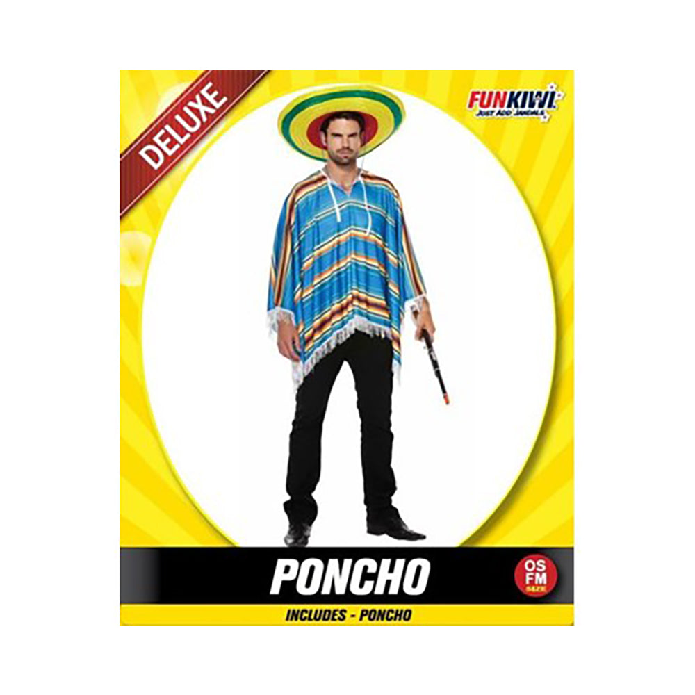 Mexican Poncho Blue