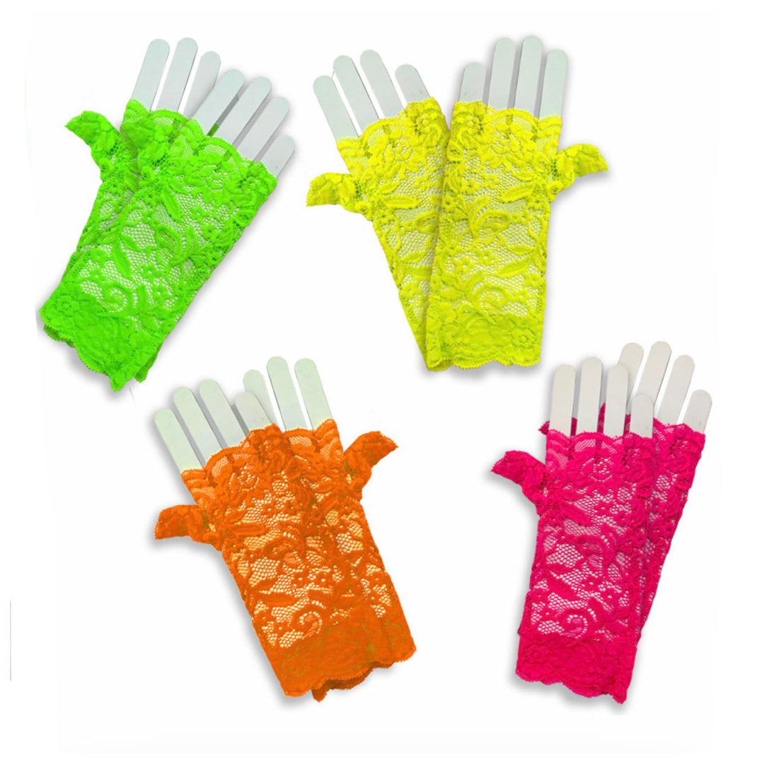 Neon Lacy Gloves