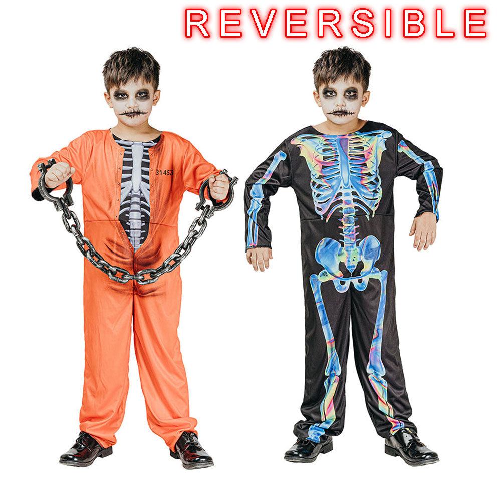 Reversible Prisoner & Skeleton Boy Costume