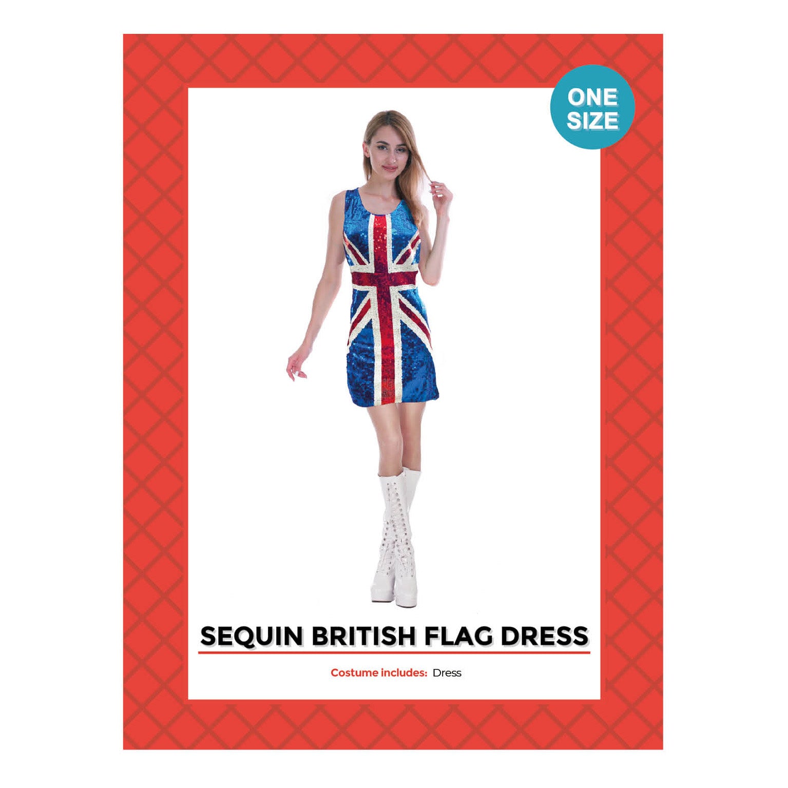 Sequin UK 90s British Flag Dress Costume – Sydney Costume Shop