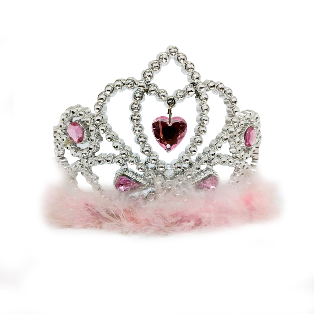 Tiara - Silver with Pink Gems