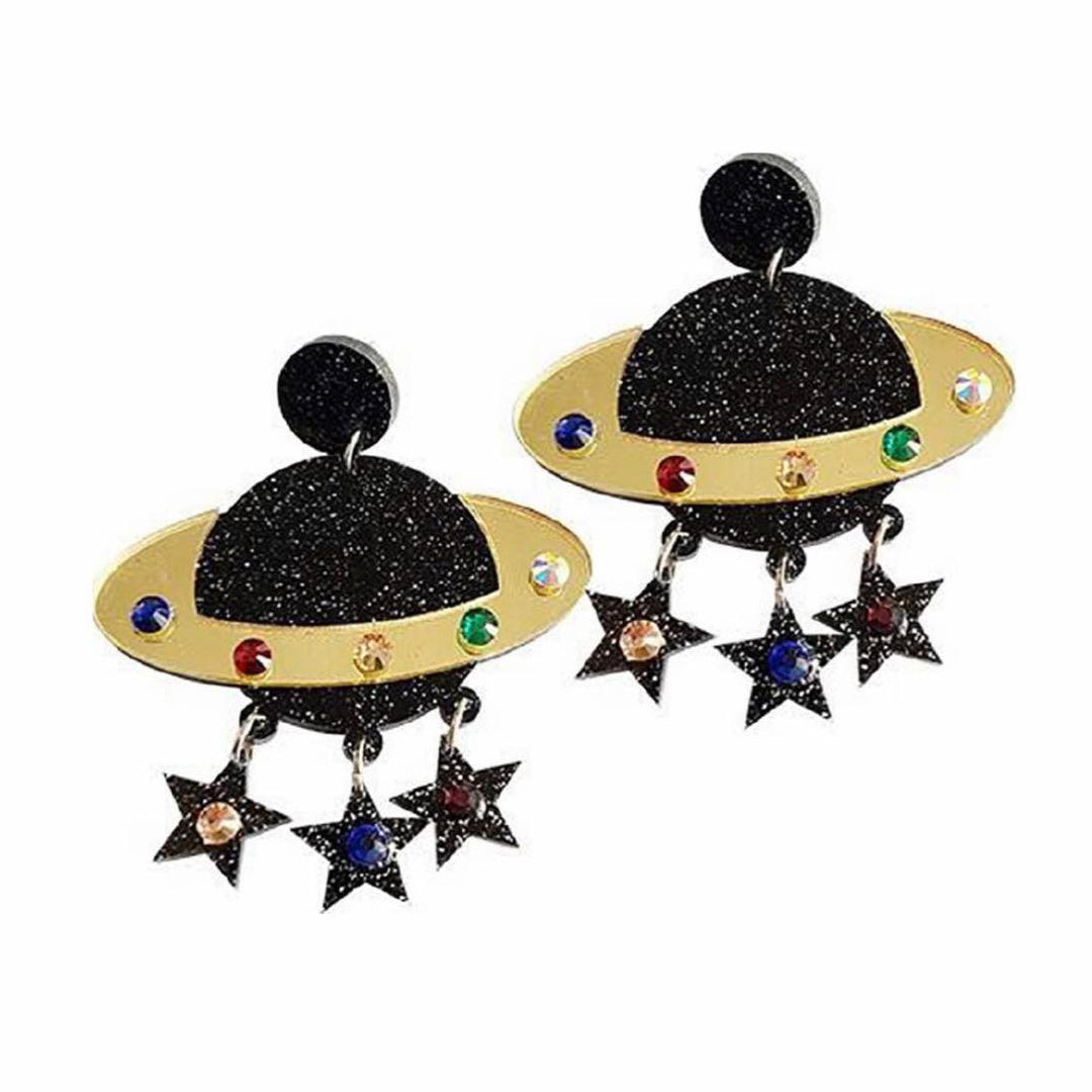 Alien Earrings - Black