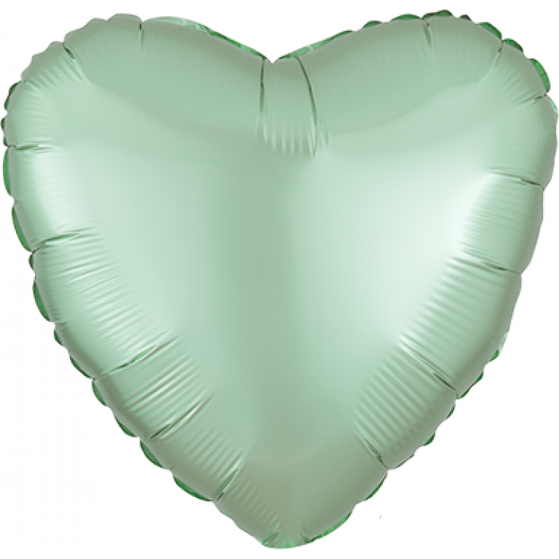 Satin Luxe Mint Green Heart Foil Balloon