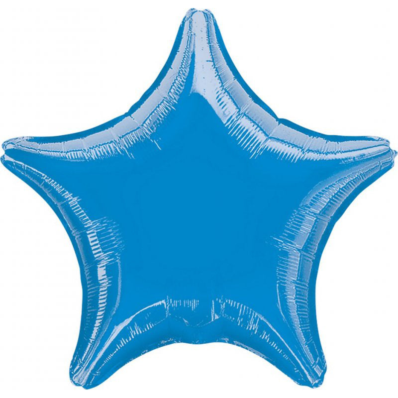 Star Metallic Blue Foil Balloon