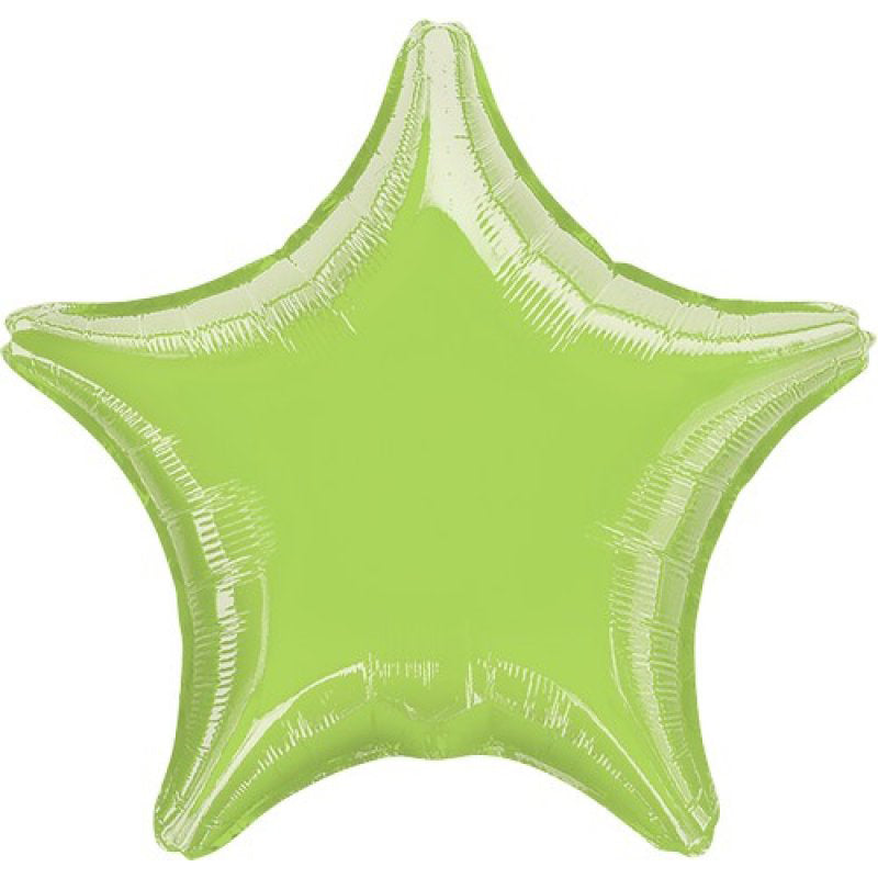 Star Metallic Lime Green Foil Balloon