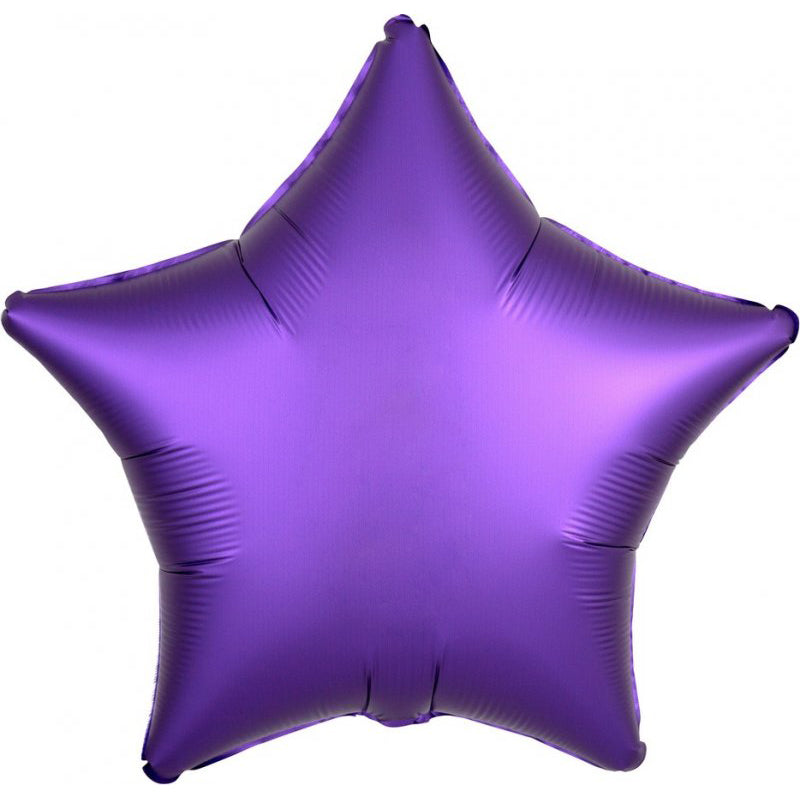 Satin Luxe Purple Royale Star Foil Balloon