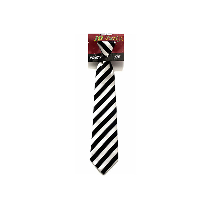 Black & White Stripe Tie