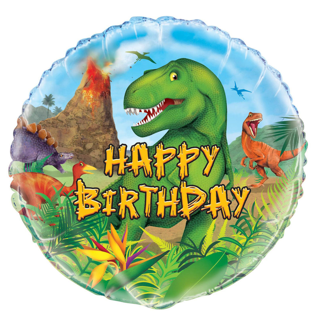 Dinosaur Happy Birthday Foil Balloon