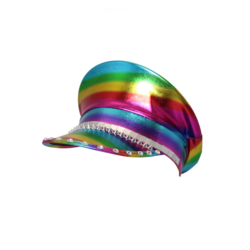 Rainbow Cap with Silver Trim