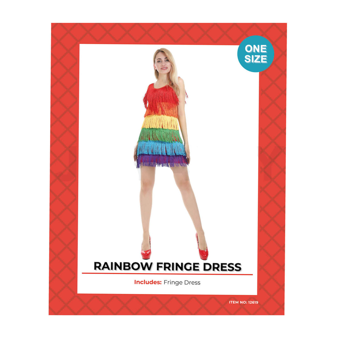 Rainbow Fringed Dress