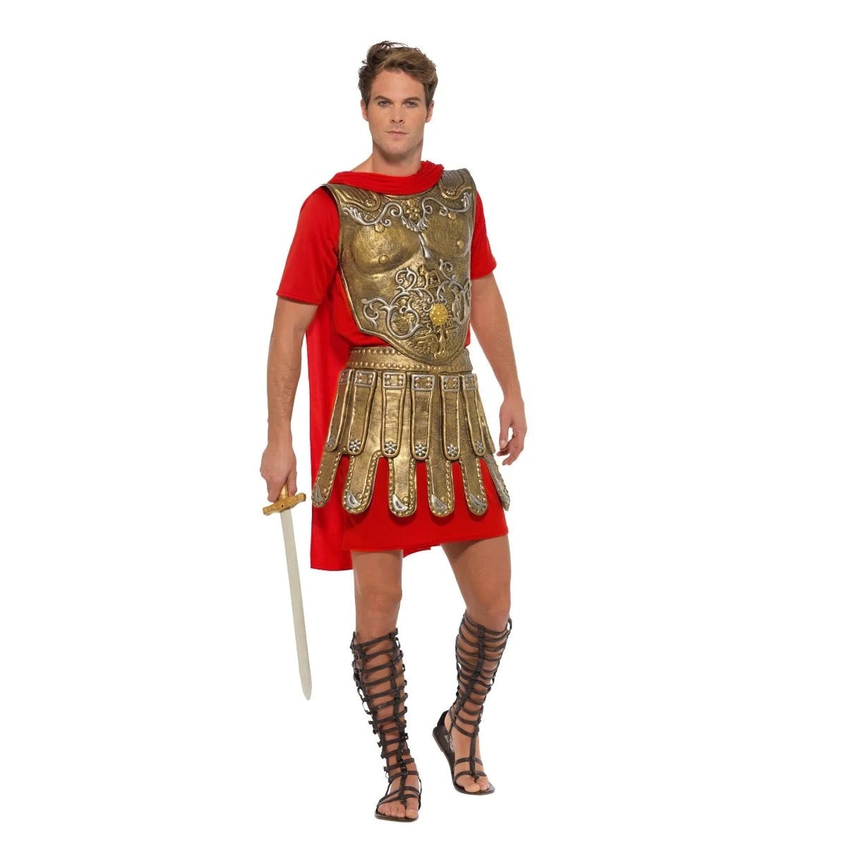 Roman Gladiator Gold & Red Costume – Sydney Costume Shop